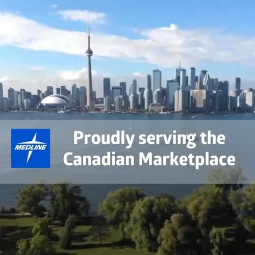 Side view of Medline Transport Chair showing 12-inch wheels