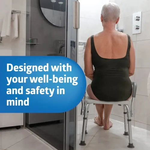 Medline Shower Chair dimensions and padded armrests