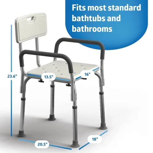 Medline Shower Chair exploded view showing assembly parts