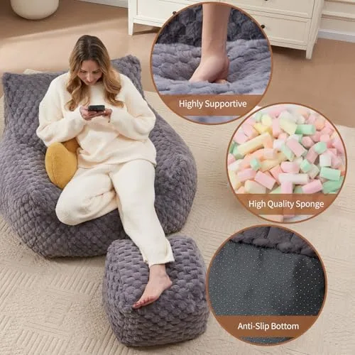 Dimensions of the Bean Bag Chair and Ottoman