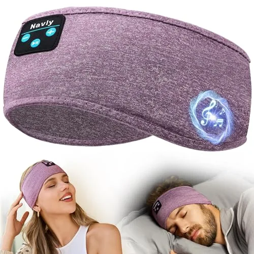 Navly Bluetooth Headband Headphones, Ultra-Long Play Time Sleeping Headphones with Built-in HD Hi-Fi Speakers, Perfect for Workout, Yoga, Travel, Meditation