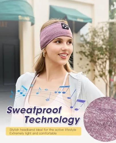 Navly Bluetooth Headband Headphones, Ultra-Long Play Time Sleeping Headphones with Built-in HD Hi-Fi Speakers, Perfect for Workout, Yoga, Travel, Meditation