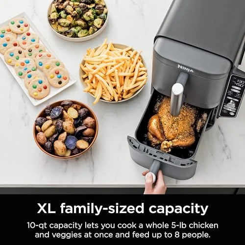 Ninja DoubleStack Air Fryer lifestyle image in modern kitchen