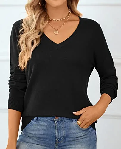 Close-up detail of the QUALFORT sweater's knit weave, showing its lightweight structure.