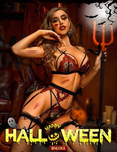 RSLOVE Women Lingerie Sets with Garter Belt 3 Piece Lace Teddy Babydoll Bodysuit