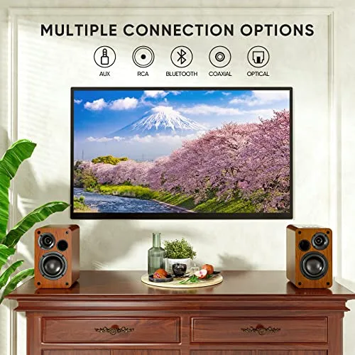 Speaker connected to a television using an optical cable