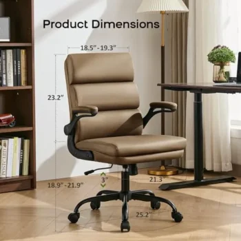 Tan Mid-Back Bonded Leather Office Chair Review
