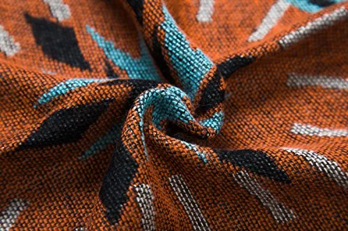 Urban CoCo Women's Printed Tassel Open front Poncho Cape Cardigan Wrap Shawl