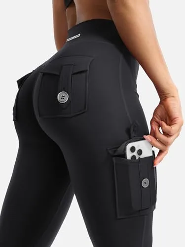 YEOREO Leggings Back View Showing Hidden Scrunch Detail