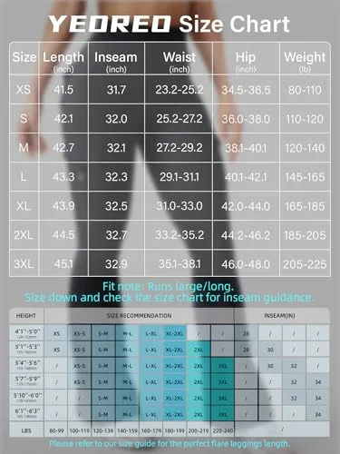 YEOREO CoreFlex Leggings Color Options