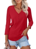 Ultimate Minetom V Neck 3/4 Sleeve Top Review: Affordable Casual Performance